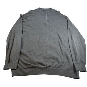 Foundry mens gray quarter zip sweater.  Size 3XLT